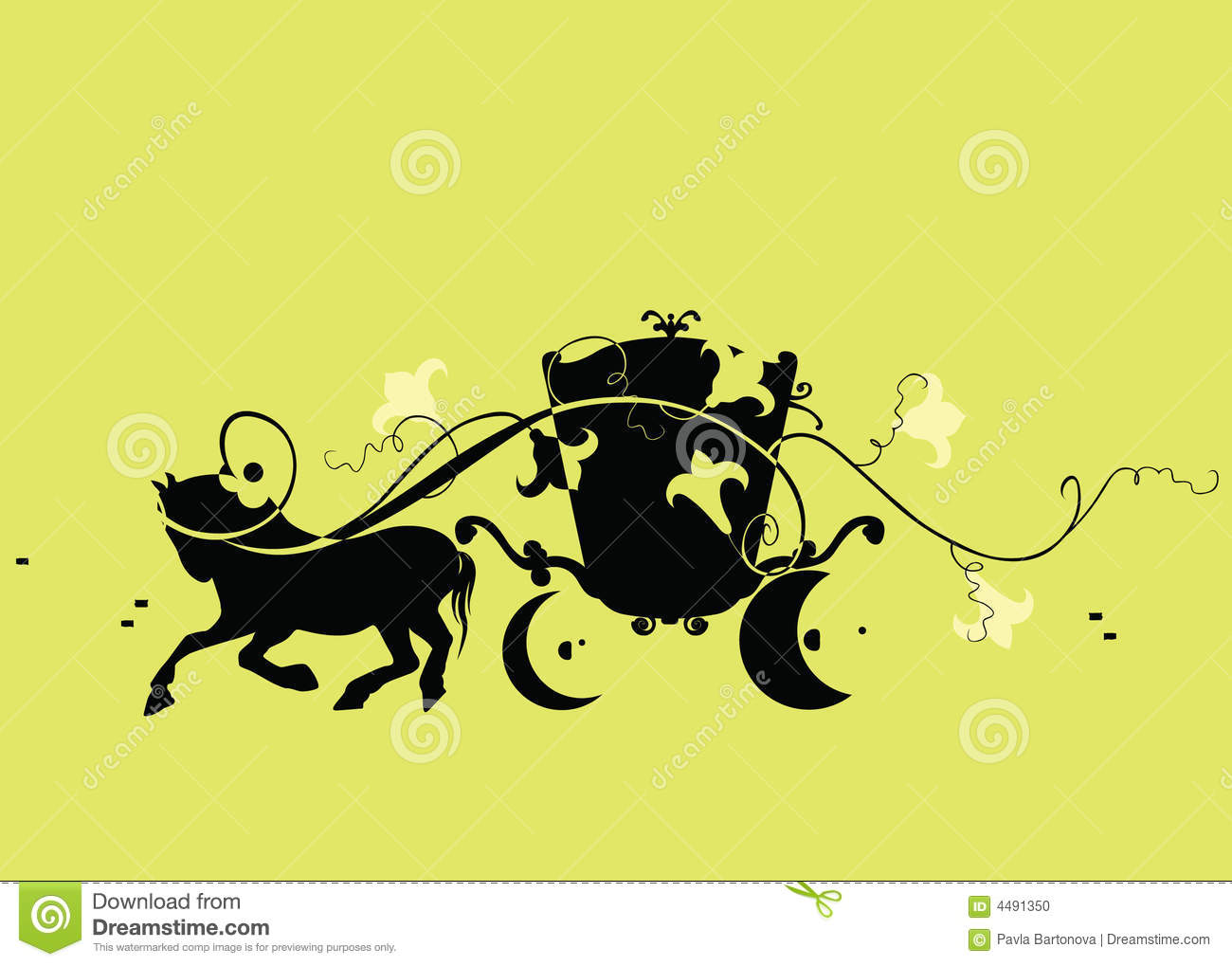 Couch Horse At A Trot (vector) Stock Photo.