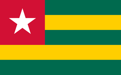 Togo flag icon.