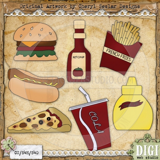 Country Food Clipart.