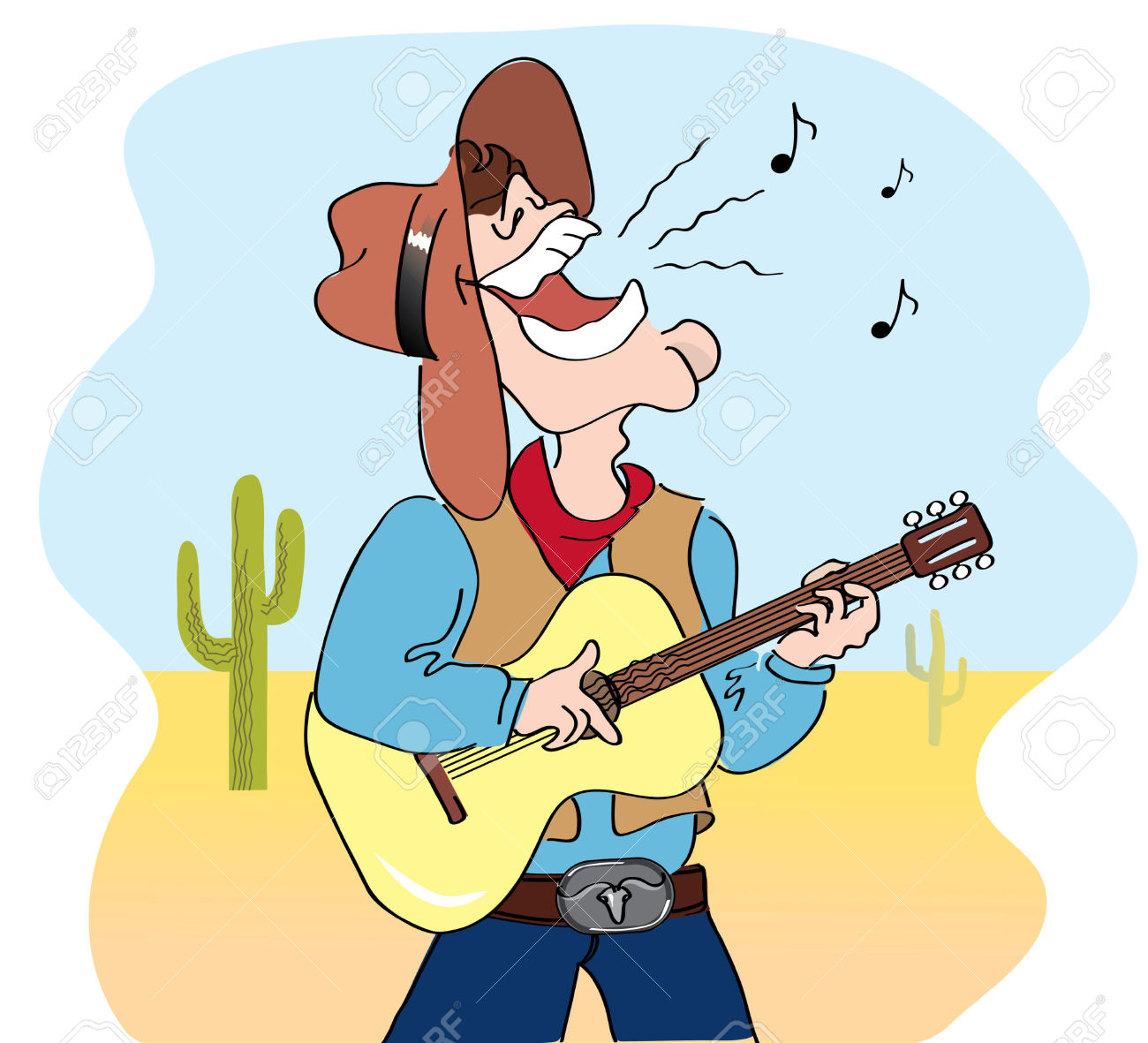 Country Music Clipart 80417 Illustration By Pams Clipart - Gambaran