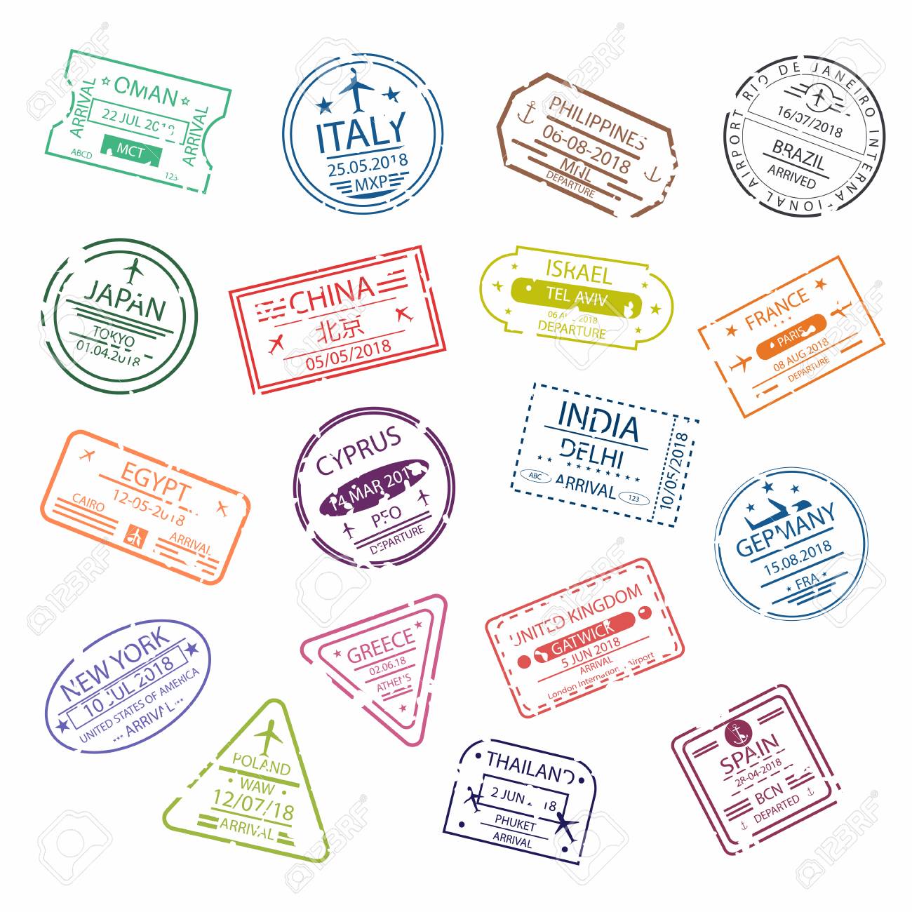 Country Passport Stamps Clipart 18 Free Cliparts Download Images On 