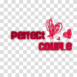 perfect couple text transparent background PNG clipart.