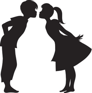 Two Woman Kissing Clipart.