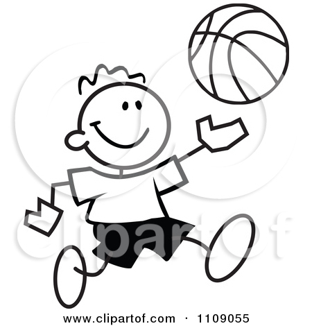 Basketball Court Clipart Black And White.