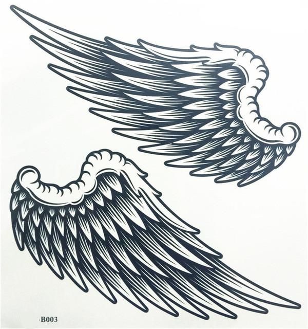 Tattoo Sticker Angel Wings Raver Arm Leg Body Art Waterproof.