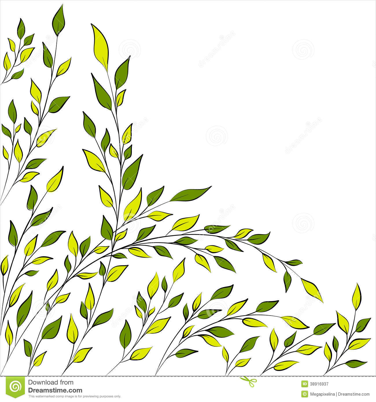 Summer Branches Clipart.