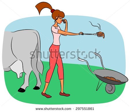 Cow dung clipart.