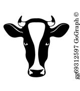 Cow Face Clip Art.
