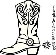 Cowboy Boot Clip Art.