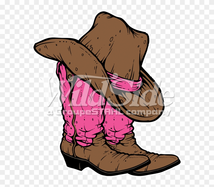 Pink Cowboy Boots & Hat Clipart (#3082246).