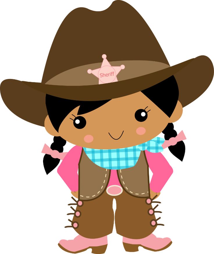 Kids cowboy clipart.