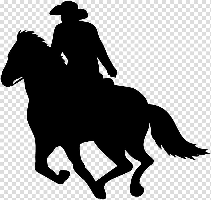Cowboy Scalable Graphics Silhouette, Cowboy Rider Silhouette.