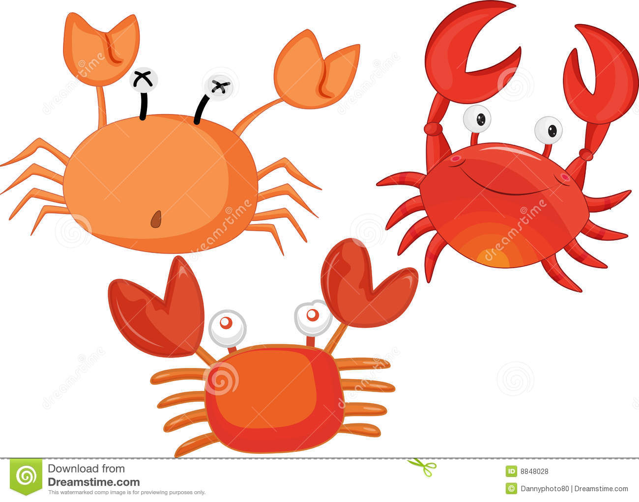 Crabs Stock Illustrations.