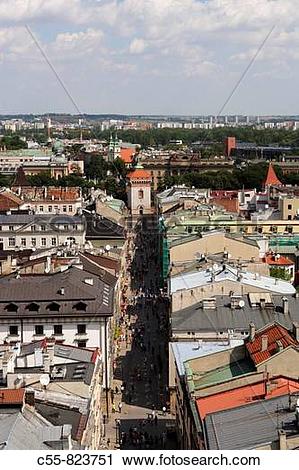 Stock Photography of St Florian Street,St Florian Gate,Cracow.