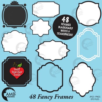 Frames Clipart, Labels Clipart, Tags Clip Art, {Best Teacher Tools} AMB.
