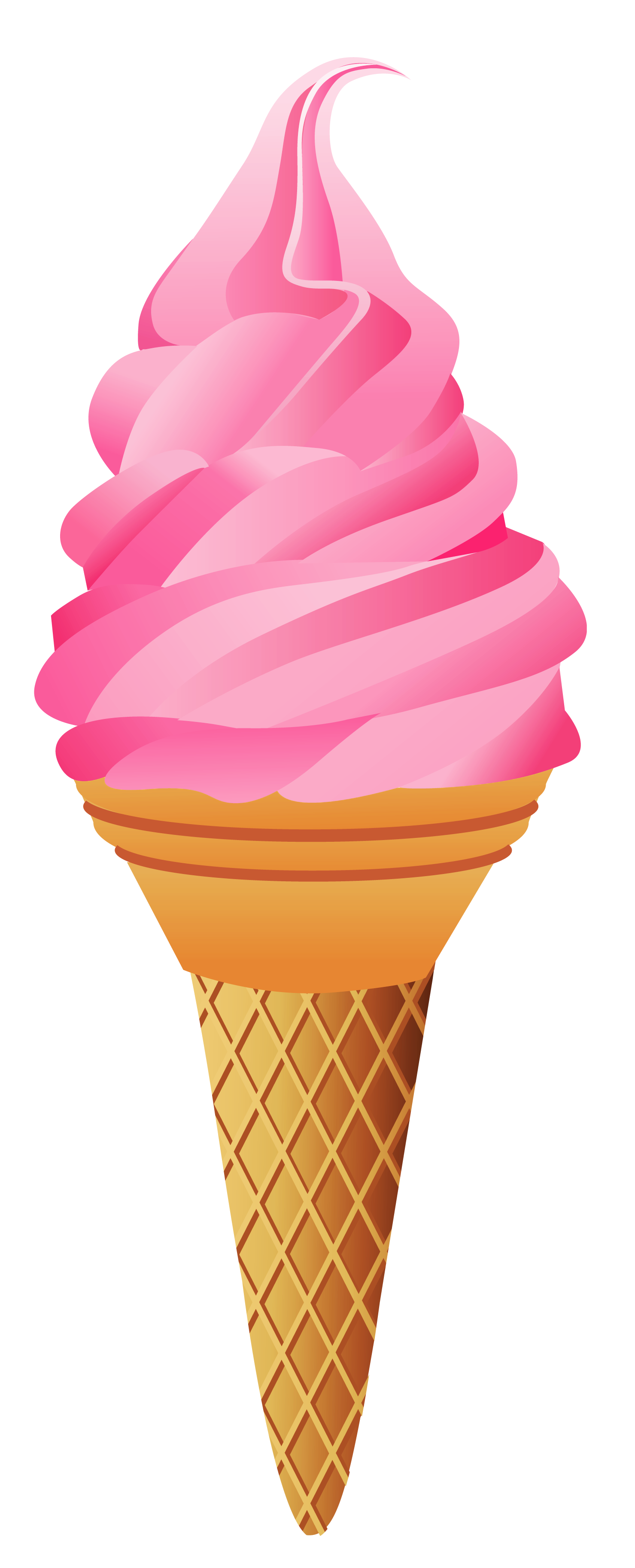 Pink ice cream clipart.