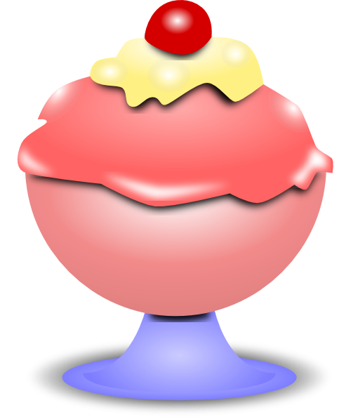 Free Ice Cream Cup Clipart Image.
