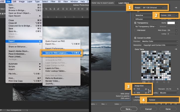 How to make an animated GIF in Photoshop.