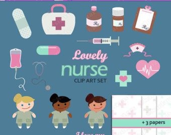 Lovely Nurse Clip Art Set (ca101069043).