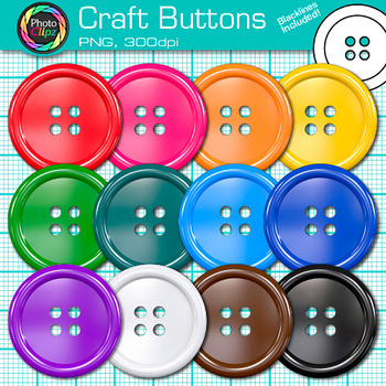 Craft Button Clip Art {Rainbow Manipulatives for Math Center Activities}.