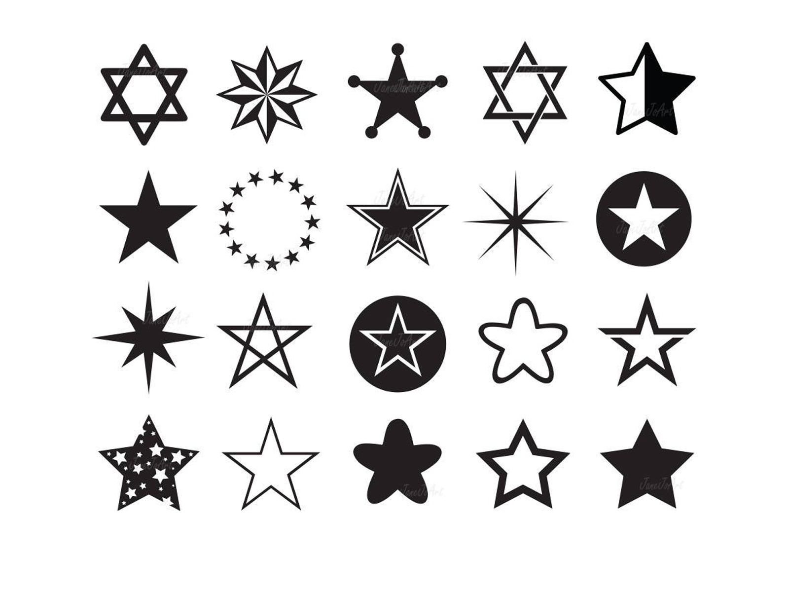 Star SVG , star clipart, Star Svg, dxf, png, pdf by baba.