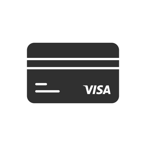 Atm card, credit card, debit card, visa icon.