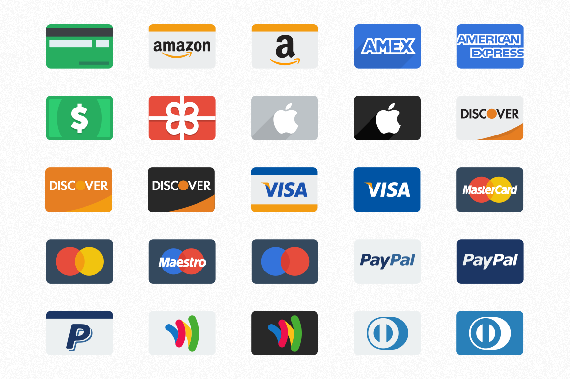 20+ Credit Card & Online Payment Icons.