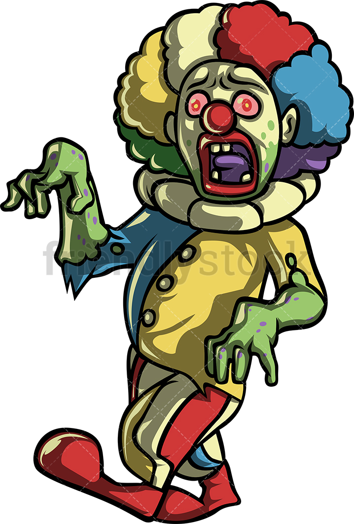 Creepy Scary Clown Zombie.