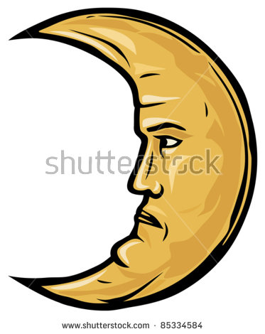 crescent moon face outline clipart 20 free Cliparts | Download images ...