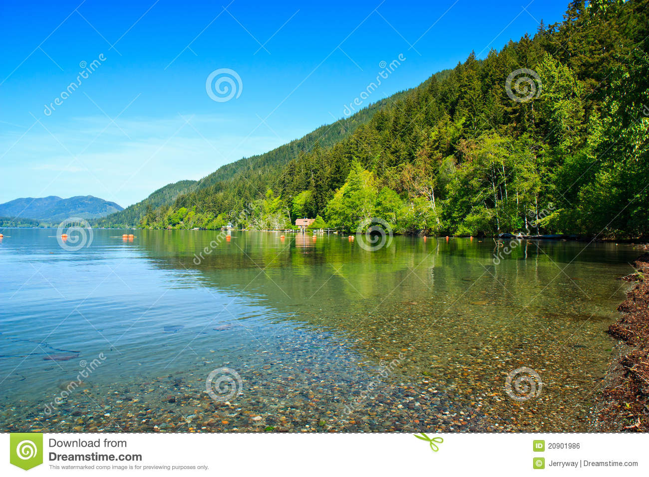 Crescent Lake, Olympic National Park Stock Photo. Crescent Lake, Olympic National Park Stock Photo.