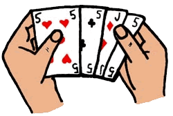 lets play cribbage cartoon clipart