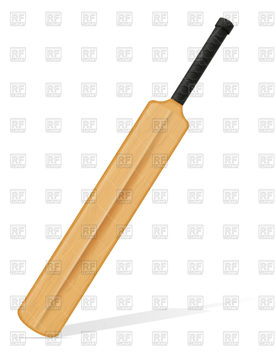 Diagonal cricket bat Vector Image #96199.