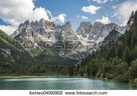 Stock Photo of Durrensee lake in Hohlensteintal valley or Val di.