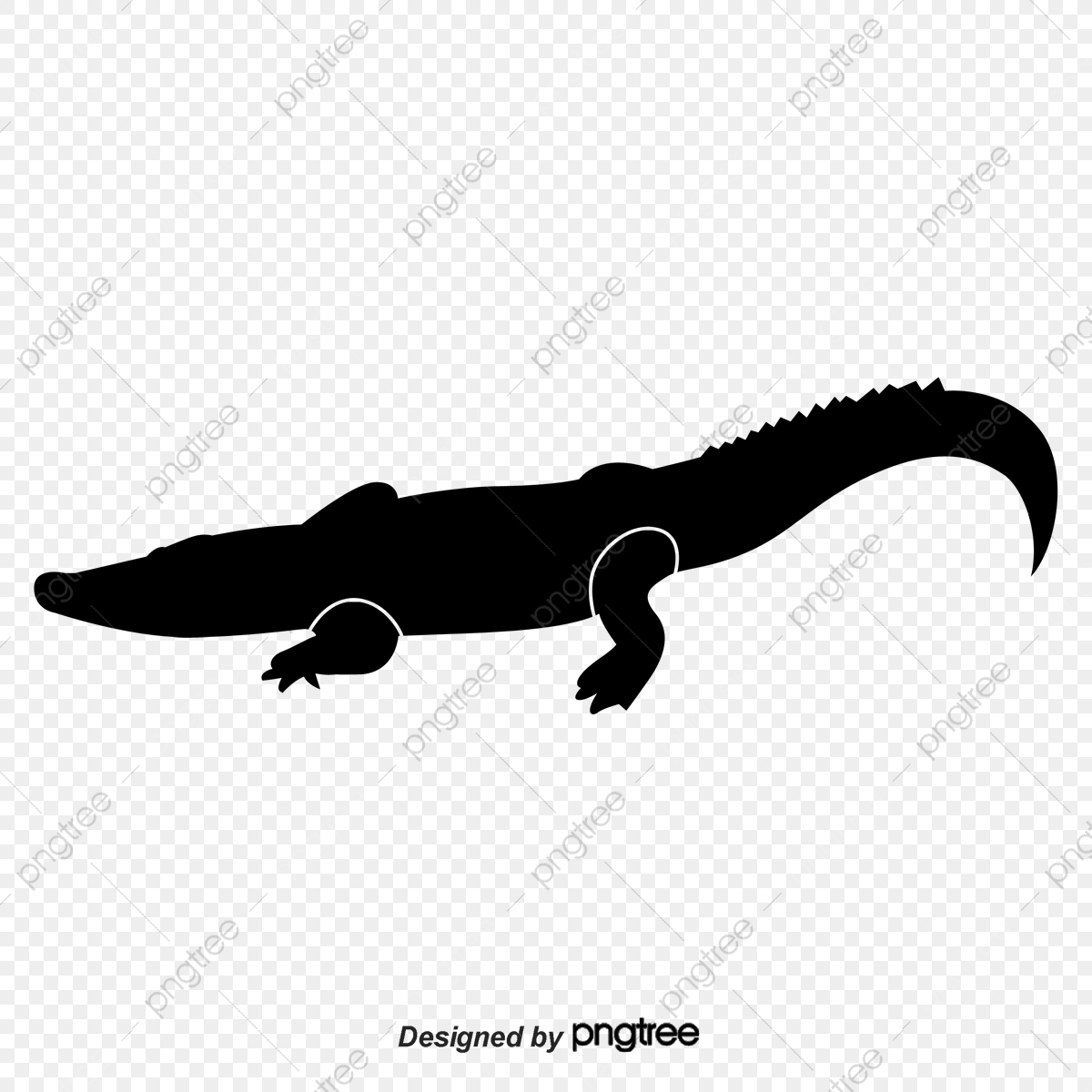 Crocodile Silhouette, Crocodile, Sketch, Crocodile Vector PNG.