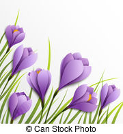 Crocuses Clipart and Stock Illustrations. 1,452 Crocuses vector.