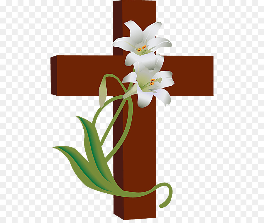 Easter lily Christian cross Clip art.