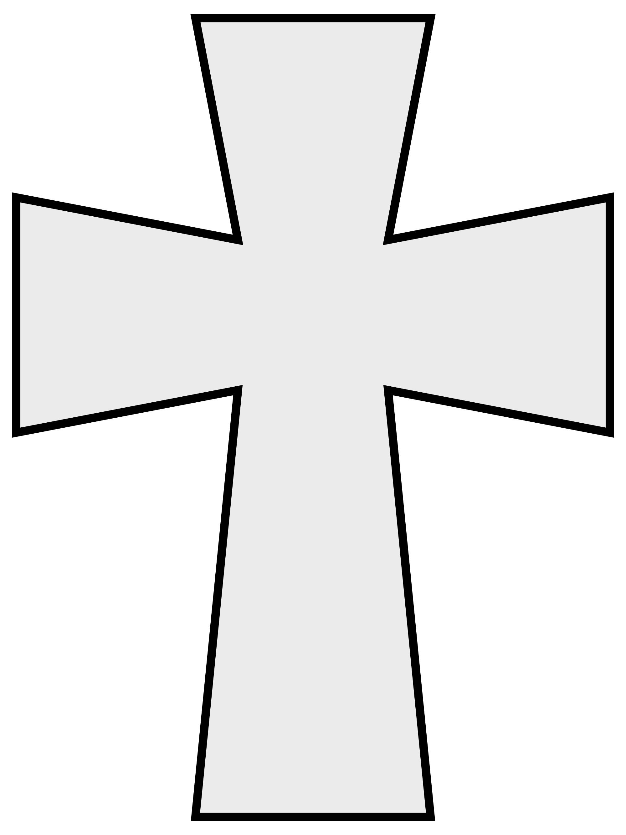 Cross With Banner Drawing.