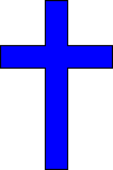 Blue Christian Cross Clipart.