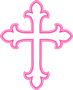 Pink Cross Outline Clip Art at Clker.com.