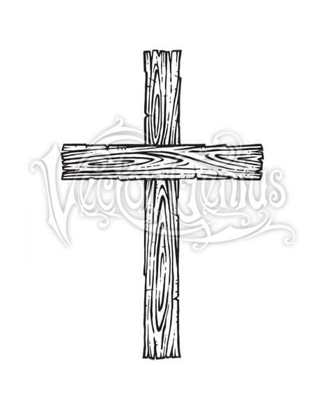 Wooden Christian Cross Religious ClipArt.