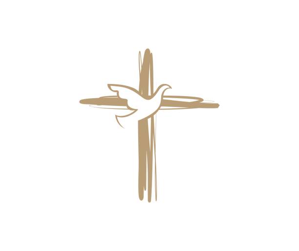 Cross With Dove Clip Art