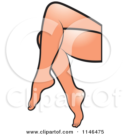 Clipart of a Womans Crossed Legs.