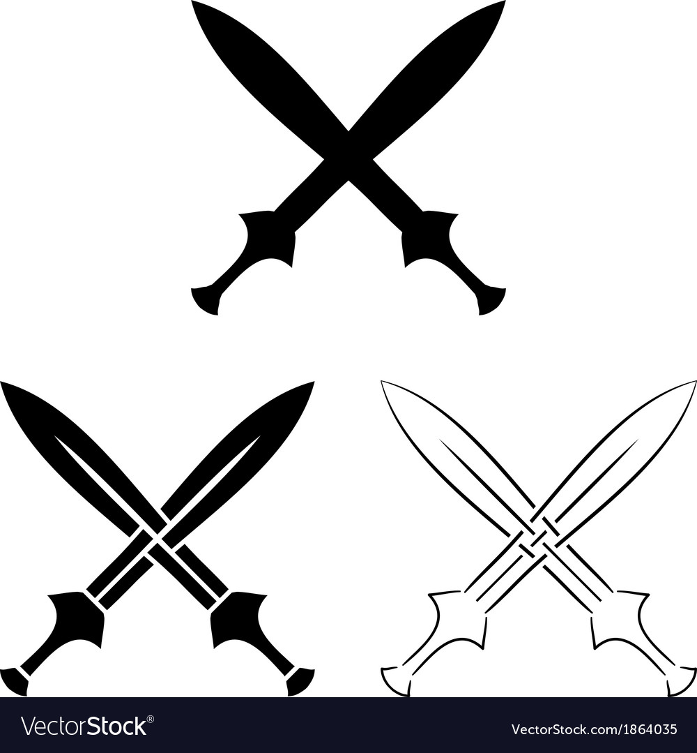 Set of crossed swords.