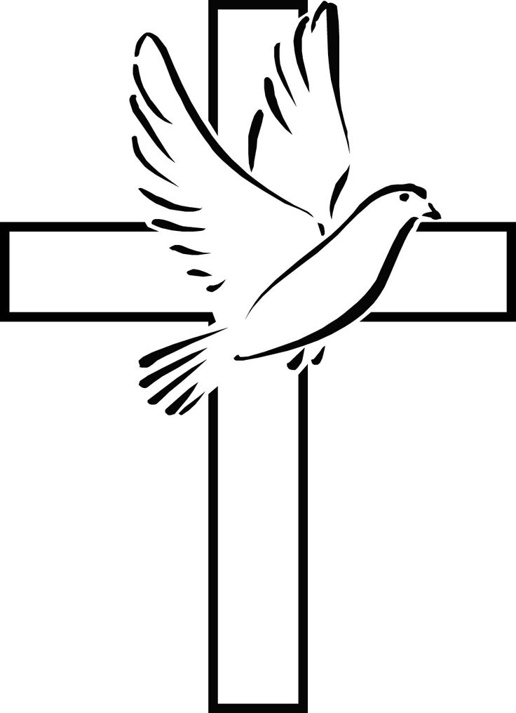 Black white clipart of the way of the cross.