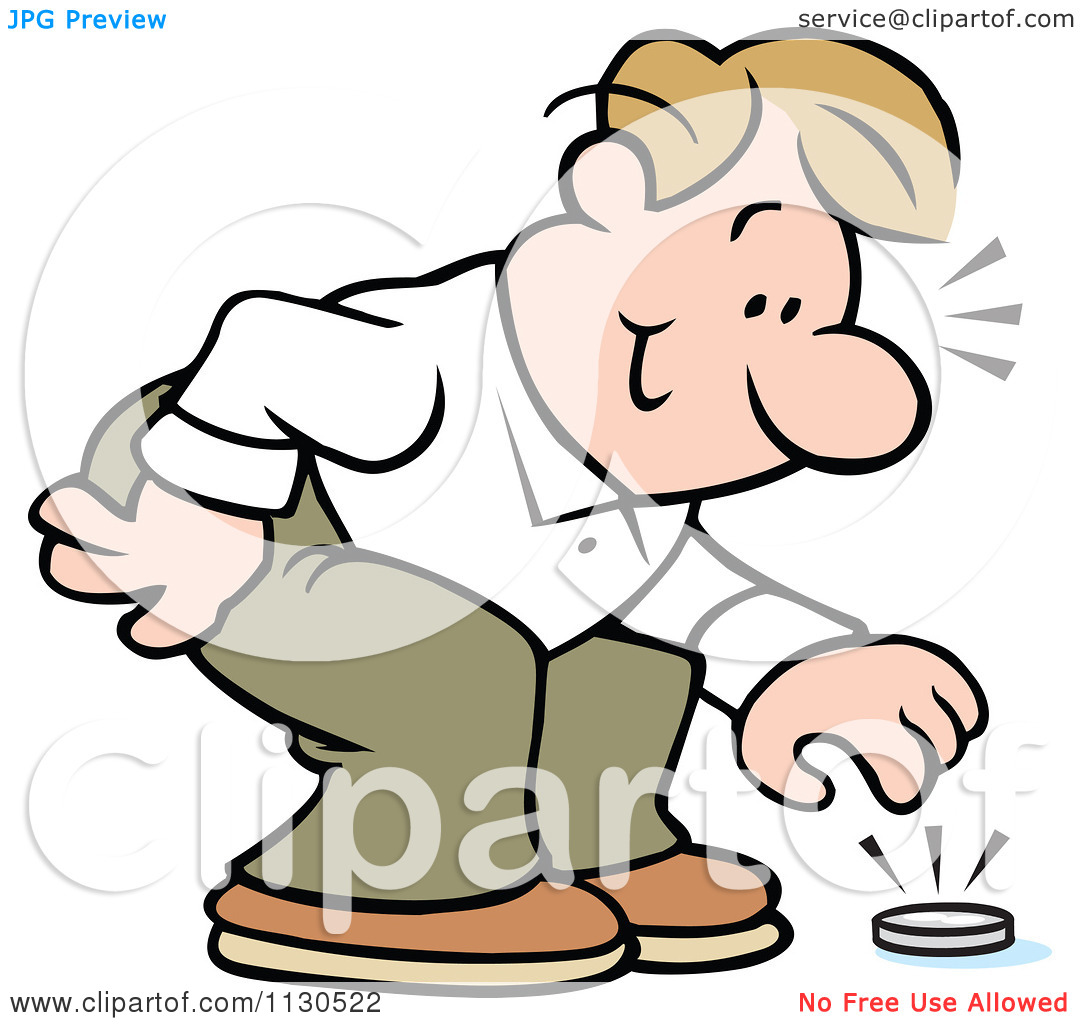 Crouching man clipart.