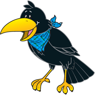 Crow Clip Art Black And White.