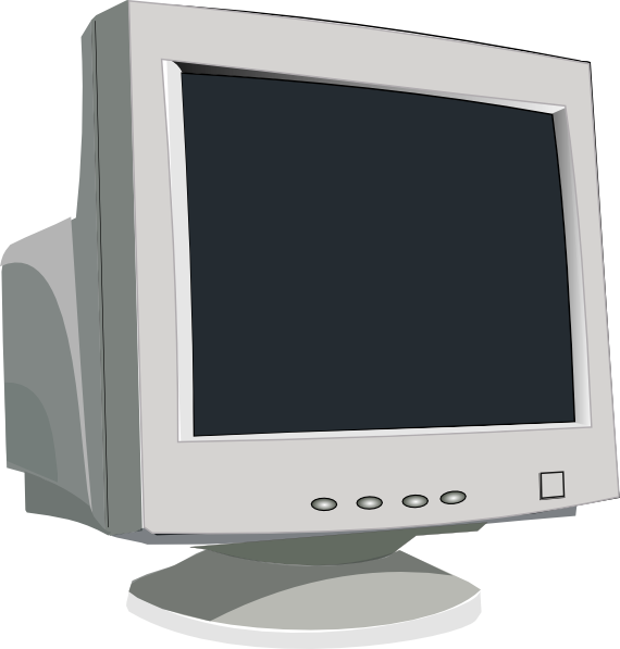 Crt monitor clipart.