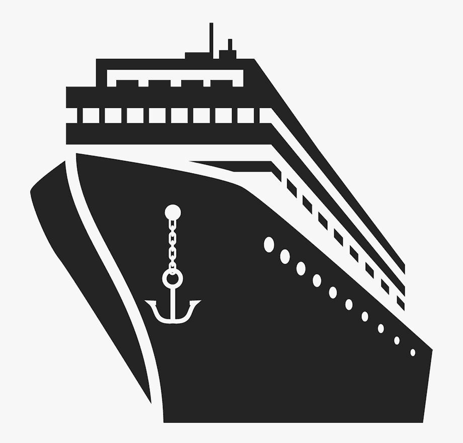 Cruise Ship Clipart Black And White.