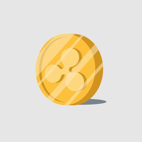 Ripple cryptocurrency electronic cash symbol vector.