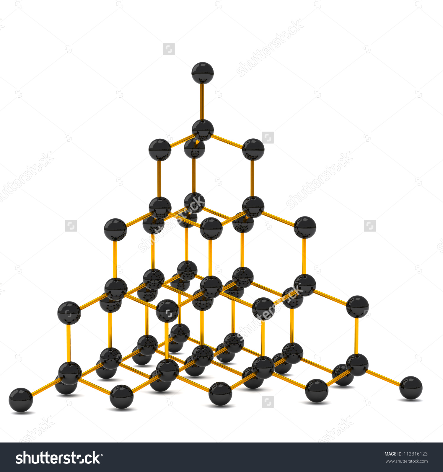 Diamond Crystal Structure Model 3d Stock Illustration 112316123.